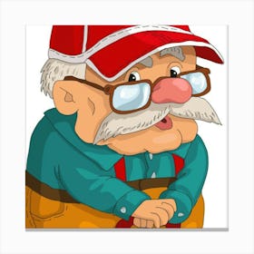 Old Man With A Hat Canvas Print