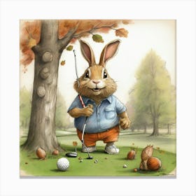 Bunny Golf Canvas Print