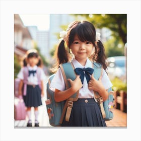 Asian Schoolgirls Canvas Print