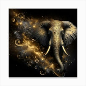 Golden Elephant 1 Canvas Print