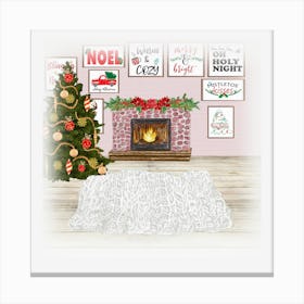 Christmas Scene Christmas landscapes Canvas Print