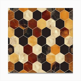 Seamless Pattern Of Abstract Hexagonal Patterns 1 Canvas Print
