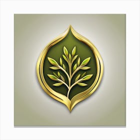 Gold Leaf Logo Canvas Print
