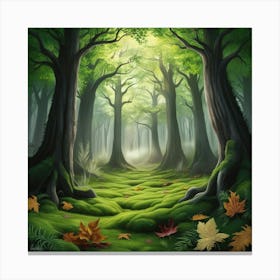 Mossy Forest Canvas Print