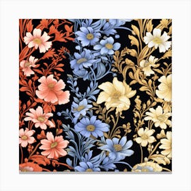 Seamless Floral Pattern 3 Canvas Print