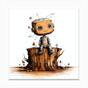 Little Robot Canvas Print