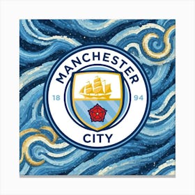 Manchester City F.C. Logo Wall Art 4 Canvas Print