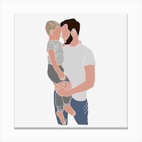 Father And Son Father's Day 4 Canvas Print