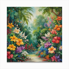 Garden Of Flowers Canvas Print