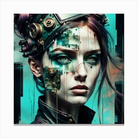 Cyborg Girl Canvas Print