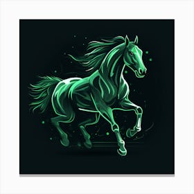 Green Horse 2 Canvas Print