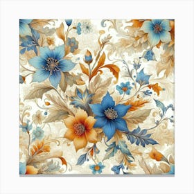 Floral Design 1 The Blue Flowers Canvas Print