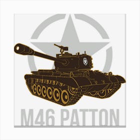 Us Tank M46 Patton Canvas Print