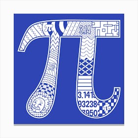 Pi Art 3,14 Pi Number Symbol Math Science Gift Stampe su tela