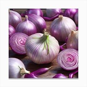 Purple Onions Canvas Print