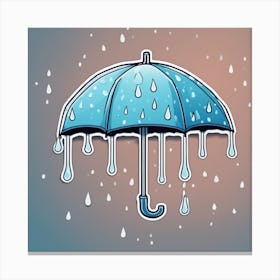 Umbrella Rain Canvas Print