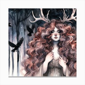 Witchy Woman | Crows 1 Canvas Print