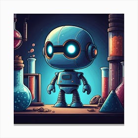 Cute Kawaii Robot Canvas Print