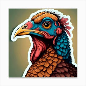 Turkey Head Canvas Print