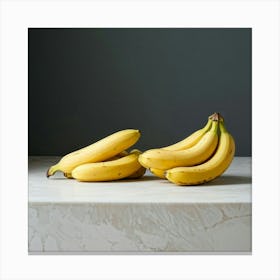 Still Life Composition Bananas Arranged On A Kitchen Countertop Minimalist Style Soft Ambient Lig Canvas Print