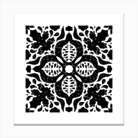 Black And White Floral Pattern 28 Stampe su tela