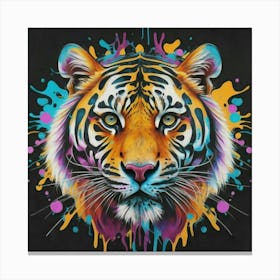 Colorful Tiger 1 Canvas Print