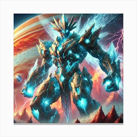 A Sci Fi Depiction Of Zephyros, The Storm Titan, A Canvas Print