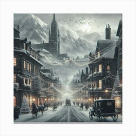 Harry Potter'S Christmas Village Canvas Print