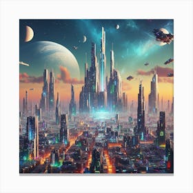 Futuristic City 69 Canvas Print