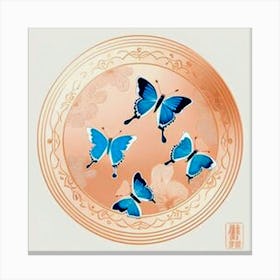 Blue Butterflies Canvas Print