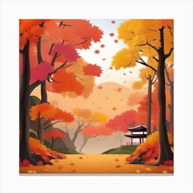 JAPANESE AUTUMN LEAVES Canvas Print