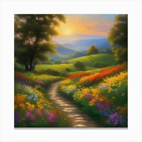 Path To the Sunset 2 Canvas Print