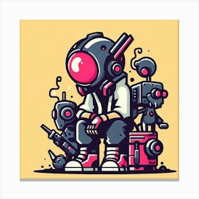 Robots And Robots Canvas Print