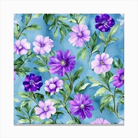 Purple Flowers 1 Canvas Print
