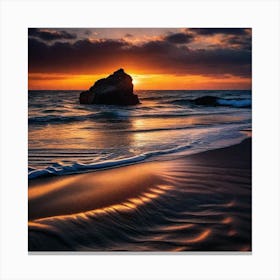 Sunset On The Beach 97 Canvas Print