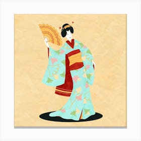 Geisha illustration Canvas Print