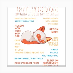 Cat Wisdom Canvas Print