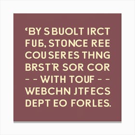 By Sbuit Rtib Stone Tree Courses Srs Cor Canvas Print