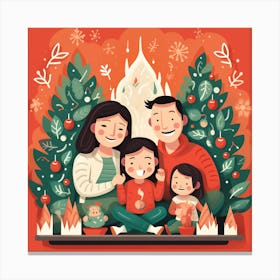Christmas Family 1 Canvas Print