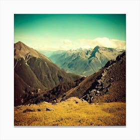 Firefly Vintage Mountain Vista Mountain Scenes With A Nostalgic, Vintage Film Effect 2 Toile