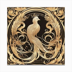 Golden Phoenix Canvas Print