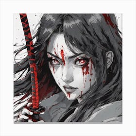 Samurai Girl 2 Canvas Print
