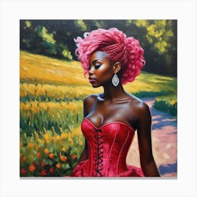 'Pink Girl' Canvas Print