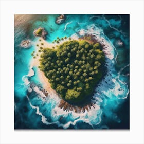 Aerial View Island Canvas Print