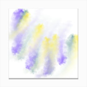 Rainbow Colored Powders On White Background Canvas Print