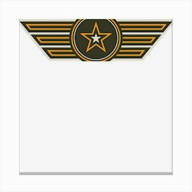 Us Air Force Star Badge Canvas Print