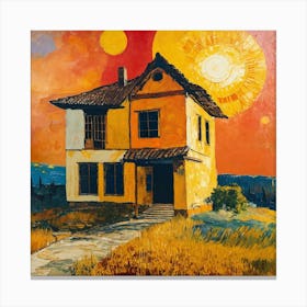 A Painting Of House Of The Sun In A Mixed Style Of (4) Canvas Print