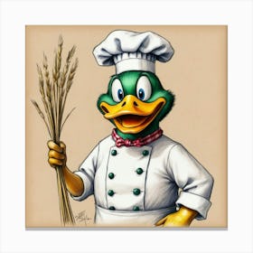 Chef Duck 7 Canvas Print