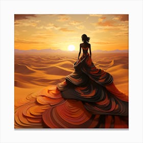 Woman In A Dress 1 Canvas Print