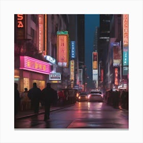 New York City At Night Canvas Print